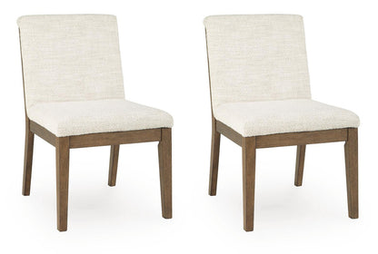 Marxmore - Dining Upholstered Side Chair (Set of 2) - Beige / Brown – Chair Sets