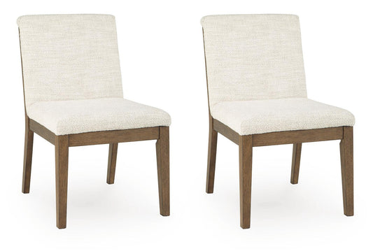 Marxmore - Dining Upholstered Side Chair (Set of 2) - Beige / Brown – Chair Sets
