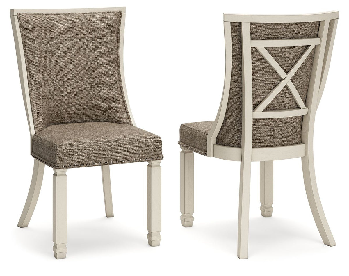 Bolanburg - Dining UPH Side Chair (Set of 2) - Lattice Back - Brown / Beige by Ashley – Chair Sets