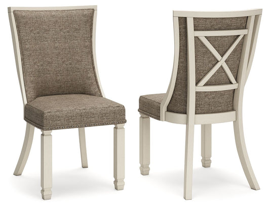 Bolanburg - Dining UPH Side Chair (Set of 2) - Lattice Back - Brown / Beige by Ashley – Chair Sets