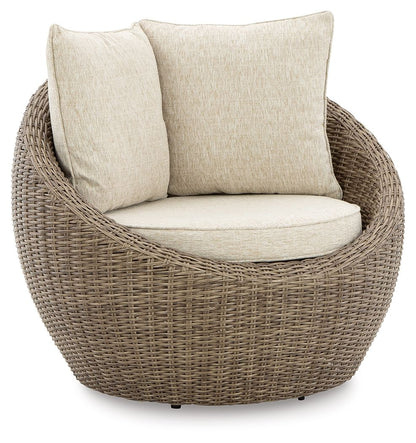 Danson - Swivel Lounge w/Cushion (Set of 2) - Beige by Ashley – view 2