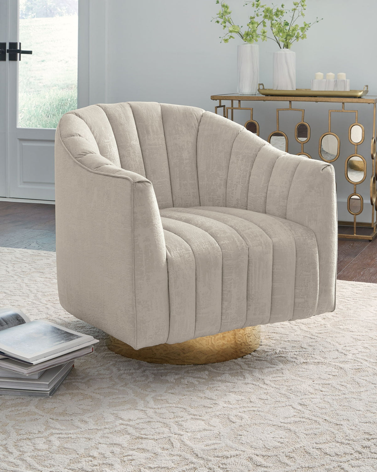 Penzlin - Swivel Accent Chair - Pearl by Ashley – view 3