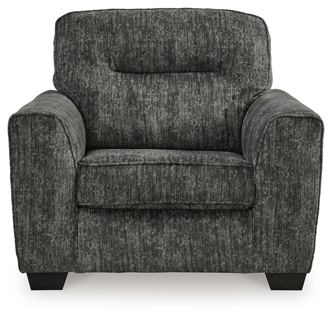 Lonoke - Chair And A Half - Gunmetal by Ashley – view 3