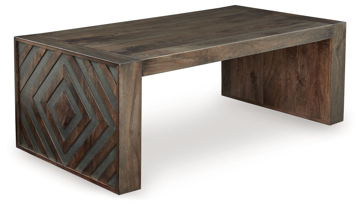 Dreggan - Rectangular Cocktail Table - Brown by Ashley – Cocktail Tables
