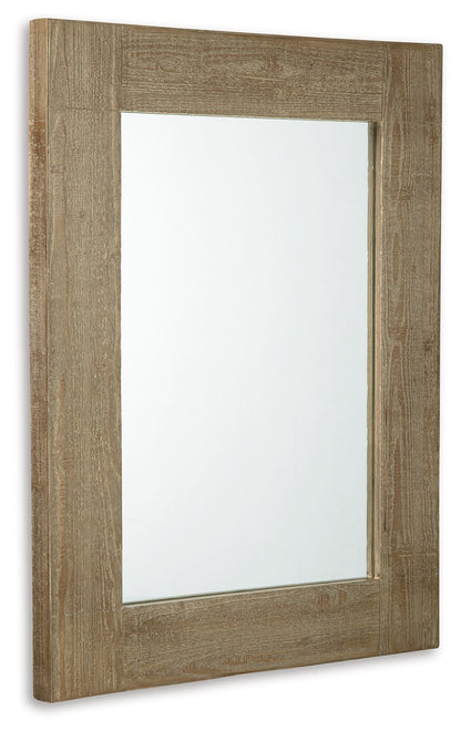 Waltleigh - Accent Mirror - Distressed Brown by Ashley – view 2