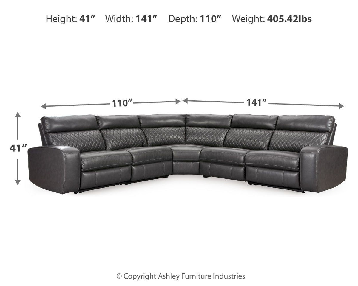 Samperstone - Power Reclining Sectional by Ashley – view 11