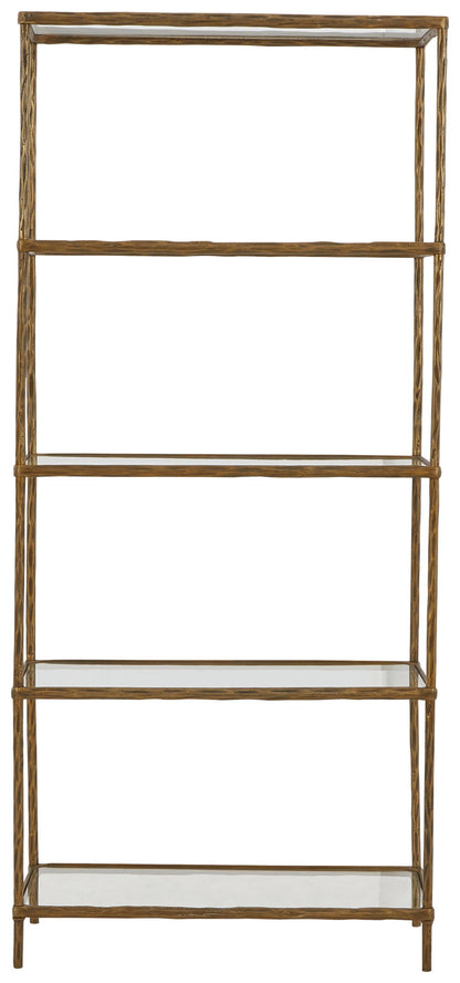 Ryandale - Bookcase - Antique Brass Finish by Ashley – view 3