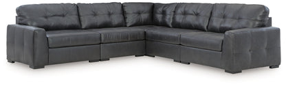 Brindley Pier - 5-Piece Sectional - Fog by Ashley – Stationary Sectionals
