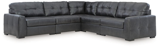 Brindley Pier - 5-Piece Sectional - Fog by Ashley – Stationary Sectionals