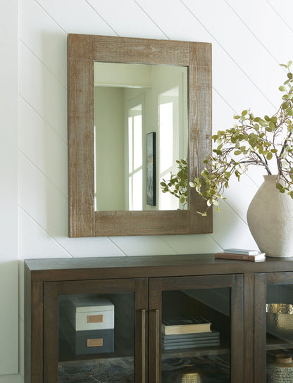 Waltleigh - Accent Mirror - Distressed Brown by Ashley – view 3