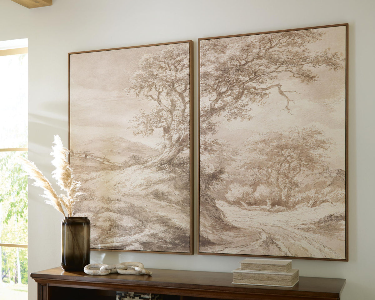 Stormish - Wall Art Set (Set of 2) - Beige / Brown by Ashley – view 4