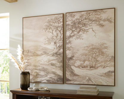 Stormish - Wall Art Set (Set of 2) - Beige / Brown by Ashley – view 4