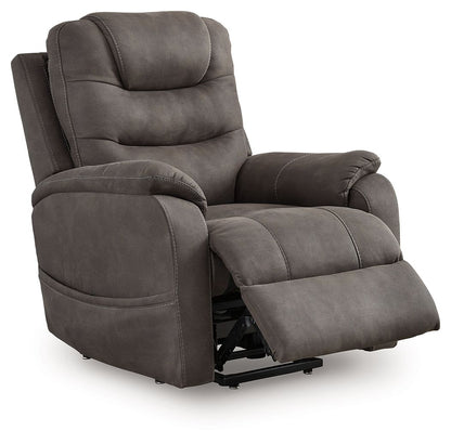 Snowfield - Power Lift Recliner - Gunmetal by Ashley – view 3