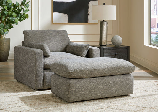 Dramatic - Living Room Set – Stationary Chair & Ottoman