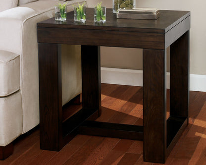 Watson - Square End Table - Dark Brown by Ashley – view 4