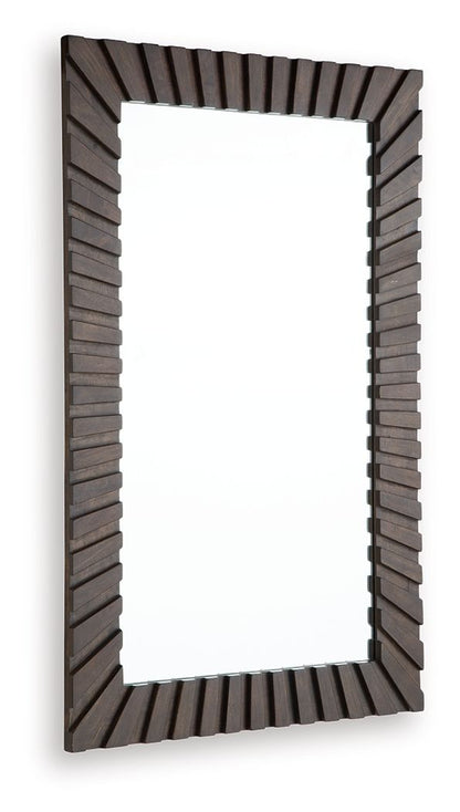 Advin - Accent Mirror - Dark Brown by Ashley – view 3