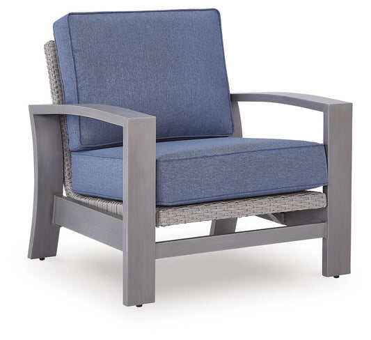 Half Moon Beach - Spring Lounge Chair - Blue / Gray by Ashley – Lounge Chairs