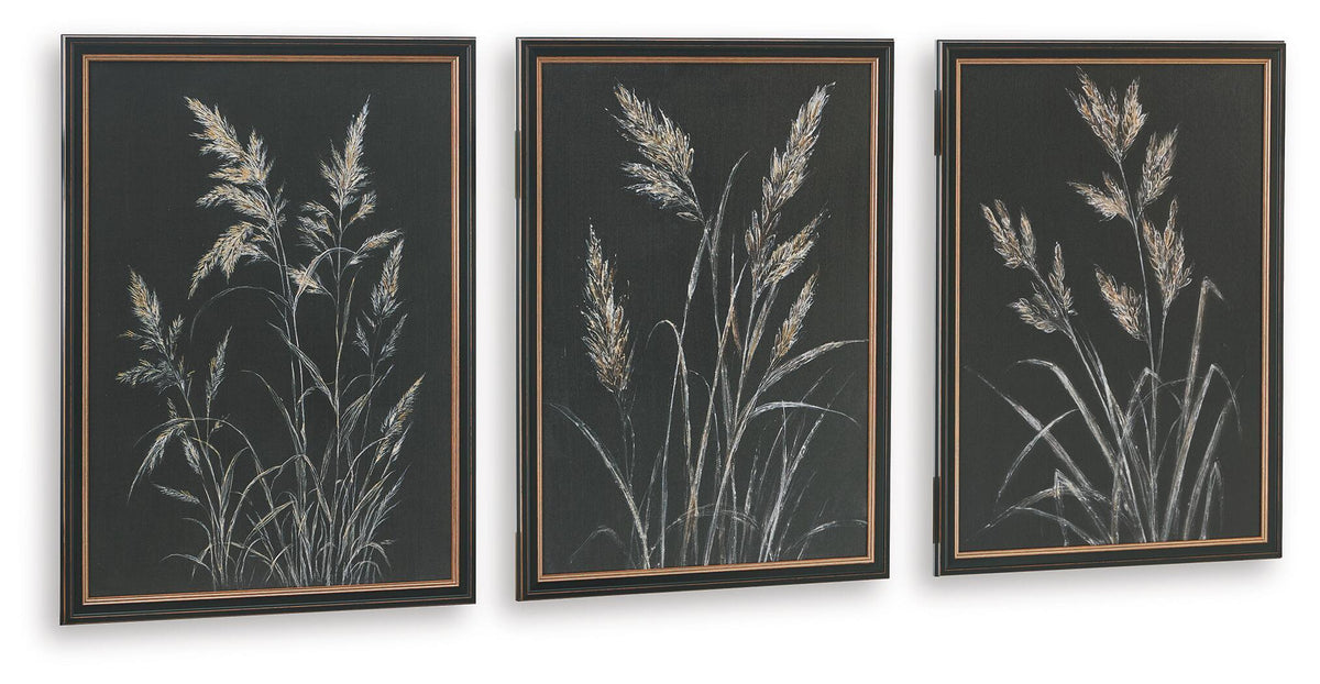 Janisburg - Wall Art Set (Set of 3) - Black / White / Brown by Ashley – view 3