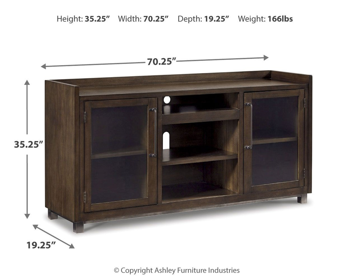 Starmore - XL TV Stand w/Fireplace Option - Brown by Ashley – view 2