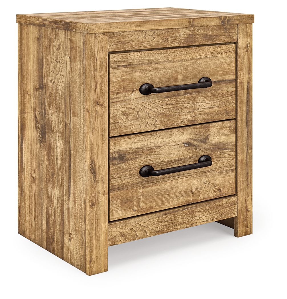 Maystonna - Two Drawer Night Stand - Brown – Accent Nightstands