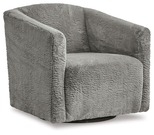 Bramner - Swivel Accent Chair - Charcoal by Ashley – Swivel Chairs