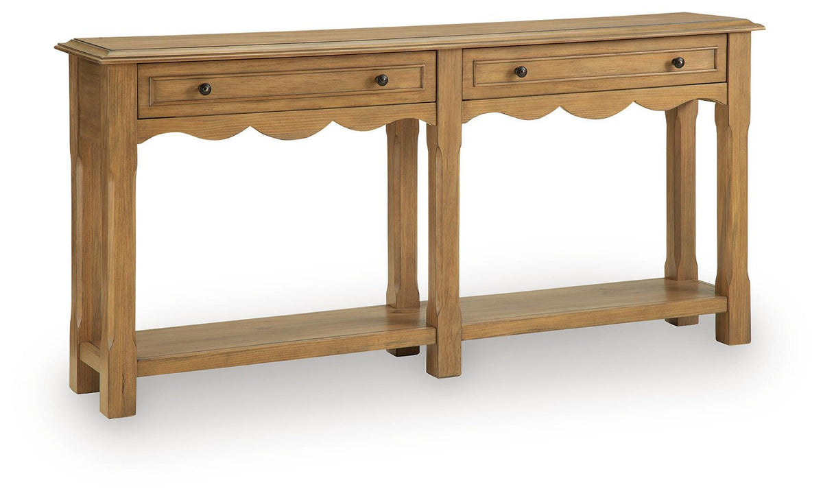 Whitmund - Console Sofa Table - Light Brown by Ashley – Console Tables
