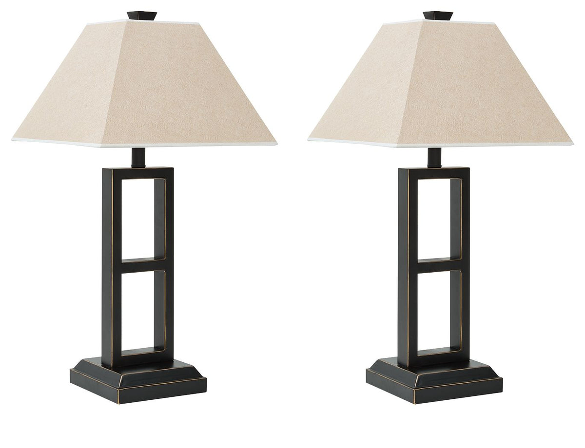 Deidra - Metal Table Lamp (Set of 2) - Black by Ashley – Table Lamps