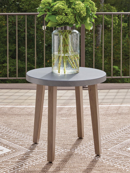 Harmony Headlands - Round End Table - Natural / Gray by Ashley – view 2