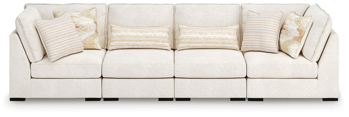Donelson Creek - 4-Piece Sectional - Vanilla – Stationary Sectionals