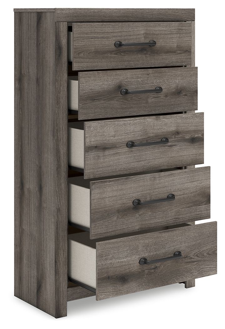 Graystorm - Five Drawer Chest - Brown Gray by Ashley – view 3