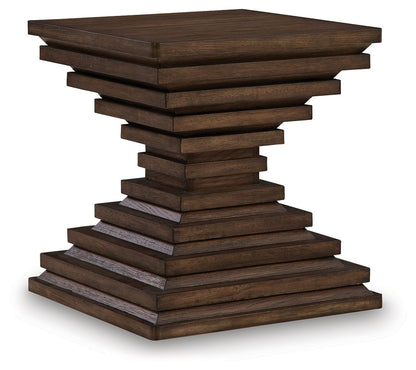 Hannodream - Square End Table - Warm Brown by Ashley – End Tables