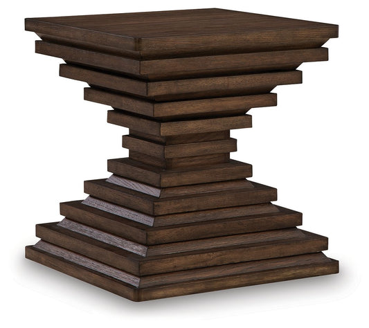 Hannodream - Square End Table - Warm Brown by Ashley – End Tables