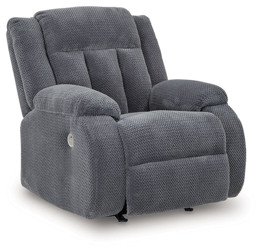 Observation - Power Rocker Recliner - Steel by Ashley – Rocker Chairs