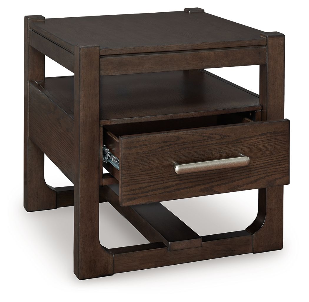 Breckington - Square End Table - Dark Brown by Ashley – view 4