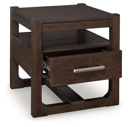 Breckington - Square End Table - Dark Brown by Ashley – view 4