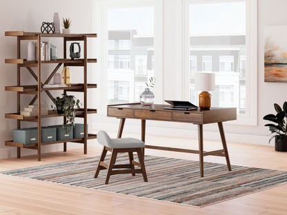 Lyncott - 3 Pc. - Home Office Desk, Chair, Bookcase - Brown by Ashley – 3 Piece Home Office Sets