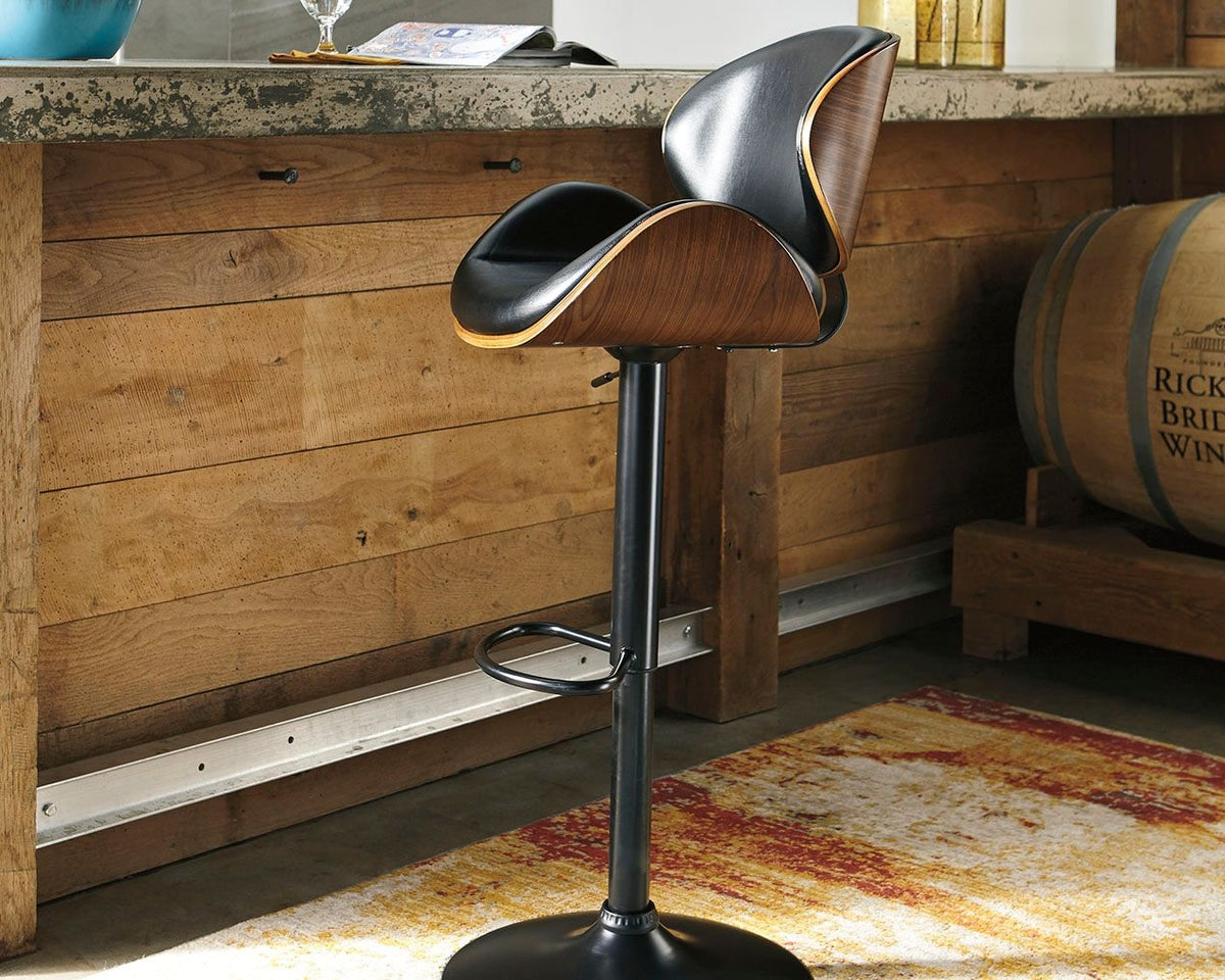 Bellatier - Tall UPH Swivel Barstool - Brown by Ashley – view 3
