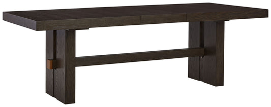 Burkhaus - Rectangular Dining Room Extension Table - Dark Brown by Ashley – Dining Tables with Extensions