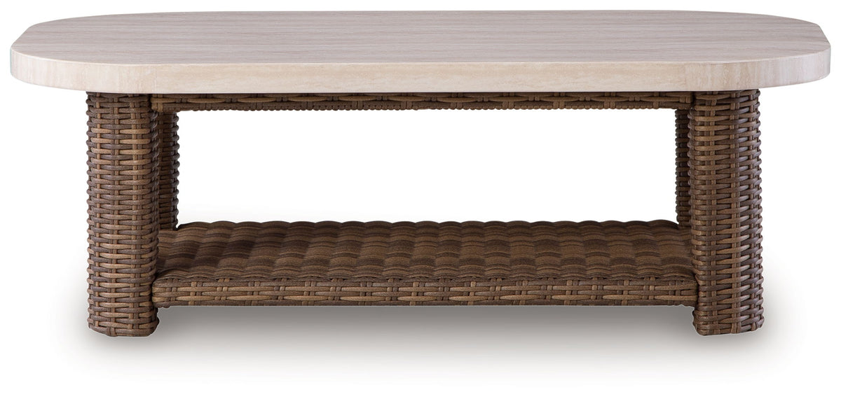 Dolan Creek - Rectangular Cocktail Table - Beige / Brown by Ashley – view 2