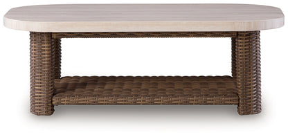 Dolan Creek - Rectangular Cocktail Table - Beige / Brown by Ashley – view 2
