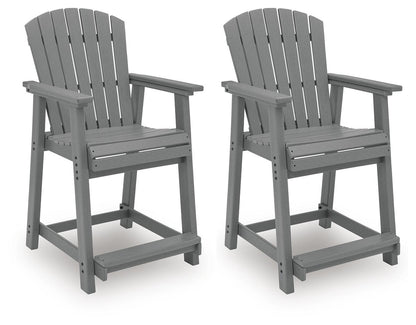 Sanctuary Beach - Barstool (Set of 2) - Dark Gray by Ashley – Stool Sets