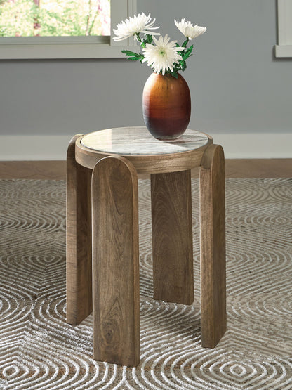 Gavrilley - Accent Table - Gray / White / Brown by Ashley – view 3