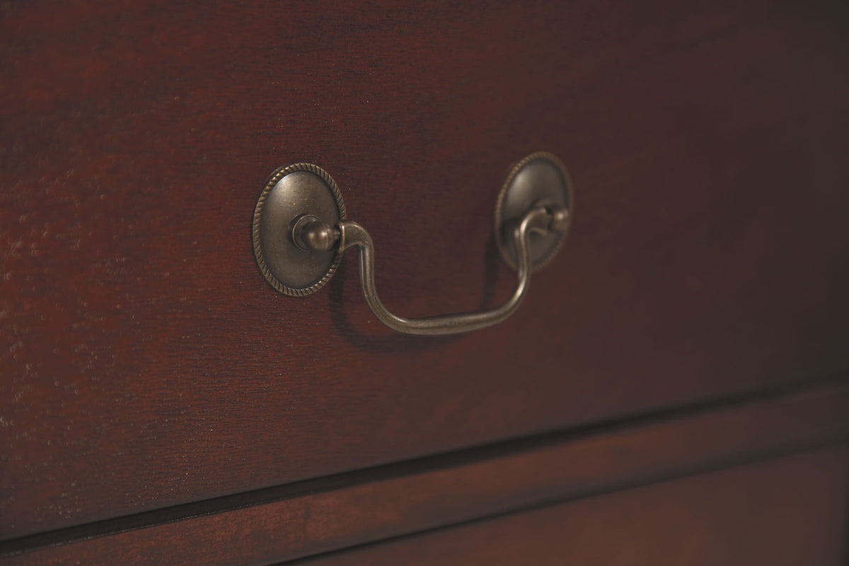 Alisdair - Two Drawer Night Stand - Reddish Brown by Ashley – view 3