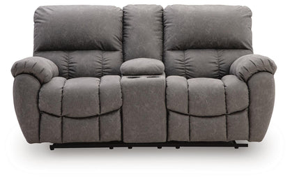Bakerstein - Power Reclining Loveseat/Console/Adjustable Headrest - Galaxy by Ashley – view 3