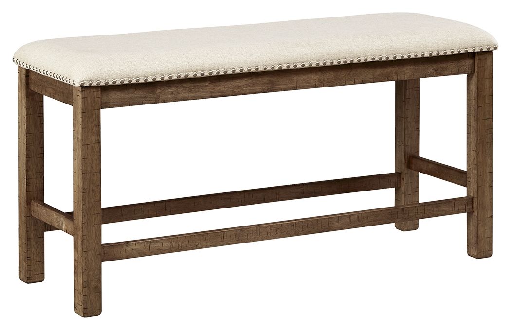 Moriville - Double UPH Bench  - Beige by Ashley – Upholstered Benches