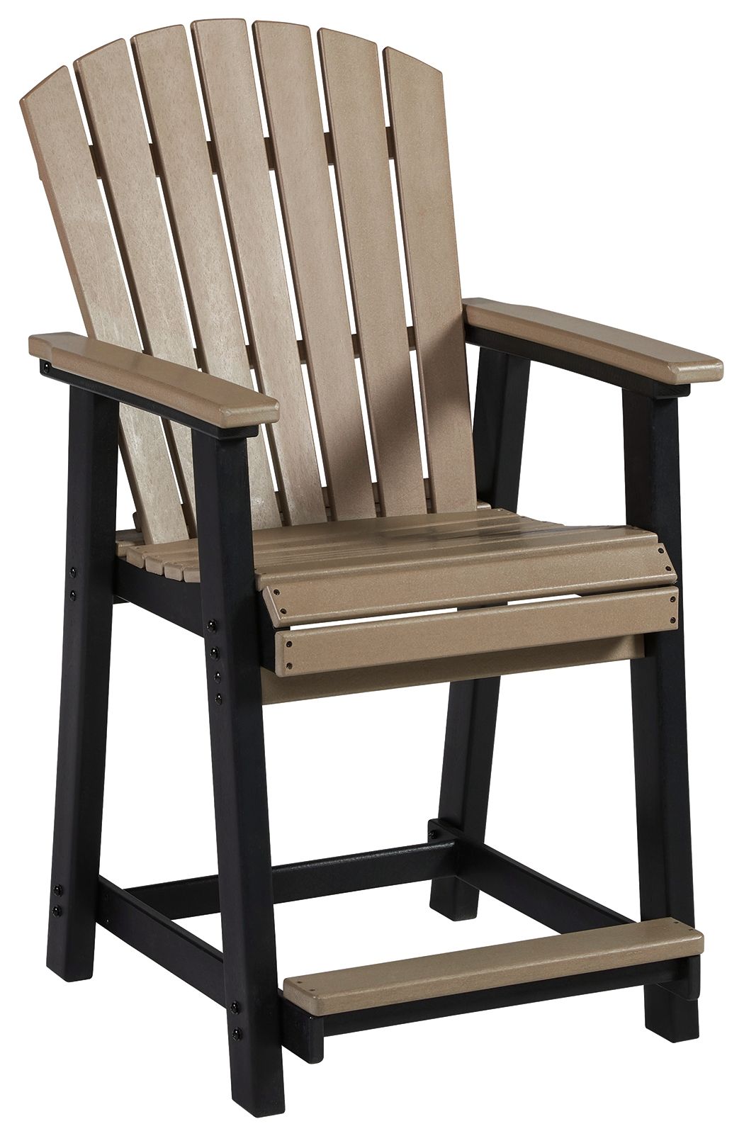 Fairen Trail - Barstool (Set of 2) - Black / Driftwood by Ashley – view 2