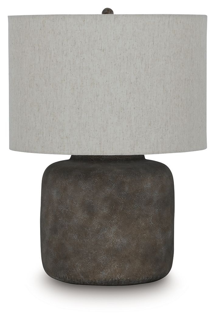 Zandophen - Metal Table Lamp - Antique Gray by Ashley – Table Lamps