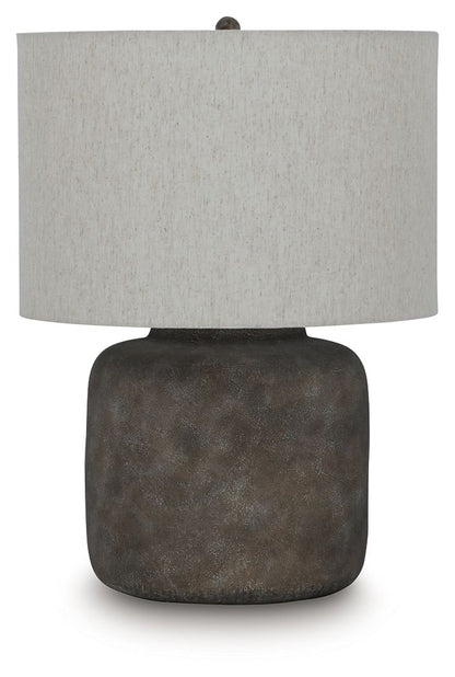 Zandophen - Metal Table Lamp - Antique Gray by Ashley – Table Lamps