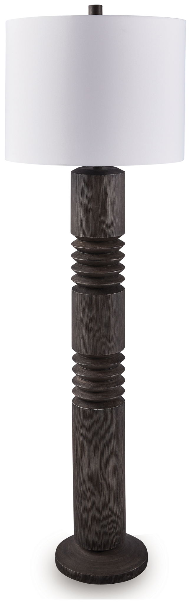 Fainwell - Poly Floor Lamp - Distressed Black by Ashley – Floor Lamps