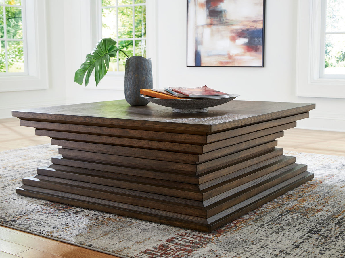 Hannodream - Square Cocktail Table - Warm Brown by Ashley – view 3